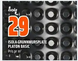 Obs Bygg ISOLA GRUNNMURSPLATE PLATON BASIC tilbud