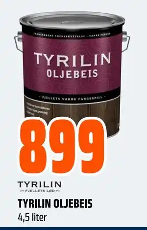 Obs Bygg TYRILIN OLJEBEIS tilbud
