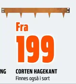 Obs Bygg CORTEN HAGEKANT tilbud