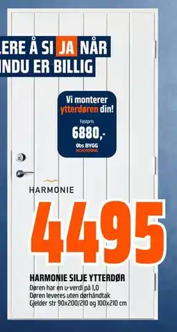 Obs Bygg HARMONIE SILJE YTTERDØR tilbud
