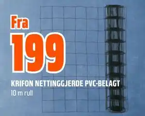 Obs Bygg KRIFON NETTINGGJERDE PVC-BELAGT tilbud