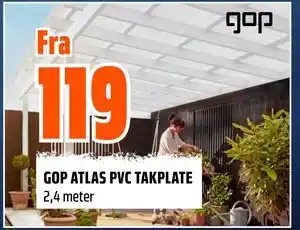 Obs Bygg GOP ATLAS PVC TAKPLATE tilbud