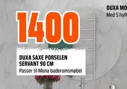 Obs Bygg DUXA SAXE PORSELEN SERVANT 90 CM tilbud