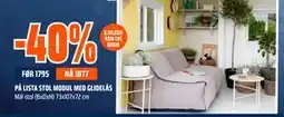 Obs Bygg 40% PÅ LISTA STOL MODUL MED GLIDELÅS tilbud