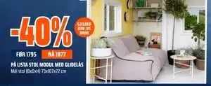 Obs Bygg 40% PÅ LISTA STOL MODUL MED GLIDELÅS tilbud