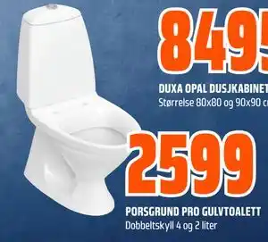 Obs Bygg PORSGRUND PRO GULVTOALETT tilbud