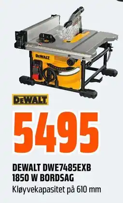 Obs Bygg DEWALT DWE7485EXB 1850 W BORDSAG tilbud