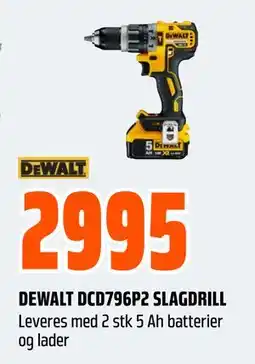 Obs Bygg DEWALT DCD796P2 SLAGDRILL tilbud