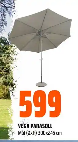 Obs Bygg VEGA PARASOLL tilbud