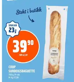 Coop Obs COOP SURDEIGSBAGUETTE tilbud