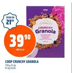 Coop Obs COOP CRUNCHY GRANOLA tilbud