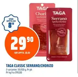 Coop Obs TAGA CLASSIC SERRANO/CHORIZO tilbud