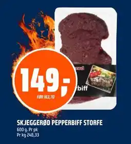 Coop Obs SKJEGGERØD PEPPERBIFF STORFE tilbud