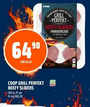 Coop Obs COOP GRILL PERFEKT BEEFY SLIDERS tilbud