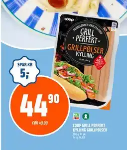 Coop Obs COOP GRILL PERFEKT KYLLING GRILLPØLSER tilbud