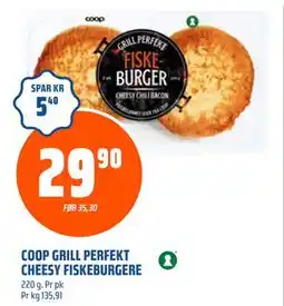Coop Obs COOP GRILL PERFEKT CHEESY FISKEBURGERE tilbud