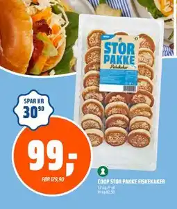 Coop Obs COOP STOR PAKKE FISKEKAKER tilbud