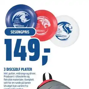 Coop Obs 3 DISCGOLF PLATER tilbud