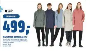 Coop Obs REGNJAKKER NORTHPEAK I PU tilbud