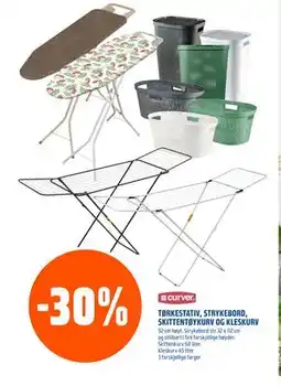 Coop Obs TØRKESTATIV, STRYKEBORD, SKITTENTØYKURV OG KLESKURV tilbud