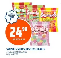 Coop Obs SWIZZELS SQUASHIES/LOVE HEARTS tilbud