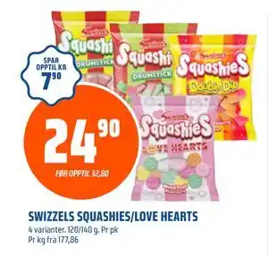 Coop Obs SWIZZELS SQUASHIES/LOVE HEARTS tilbud