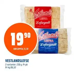 Coop Obs VESTLANDSLEFSE tilbud