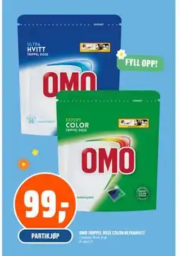 Coop Obs OMO TRIPPEL DOSE COLOR/ULTRAHVITT tilbud