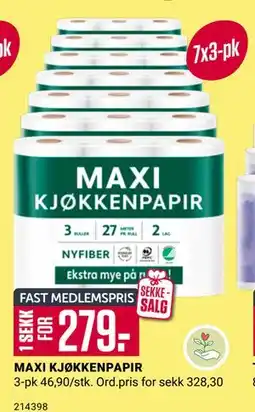 Europris MAXI KJØKKENPAPIR tilbud