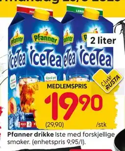 Rusta Pfanner drikke tilbud
