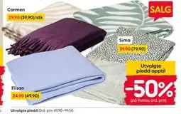 Rusta Utvalgte pledd tilbud