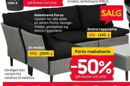 Rusta Porto møbelserie tilbud