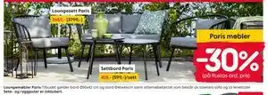 Rusta Loungemøbler Paris tilbud