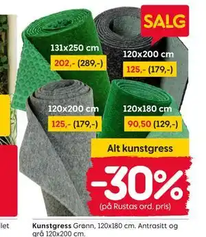 Rusta Kunstgress tilbud