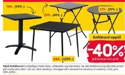 Rusta SALG Kafébord tilbud