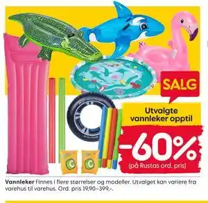 Rusta Utvalgte vannleker opptil tilbud
