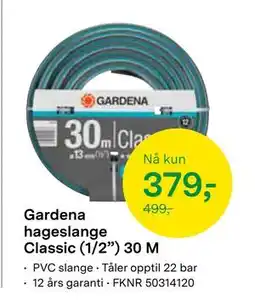 Felleskjøpet Gardena hageslange Classic (1/2”) 30 M tilbud