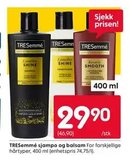 Rusta TRESemmé sjampo og balsam tilbud
