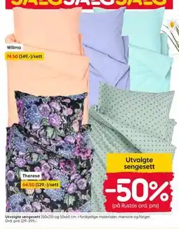 Rusta Utvalgte sengesett tilbud