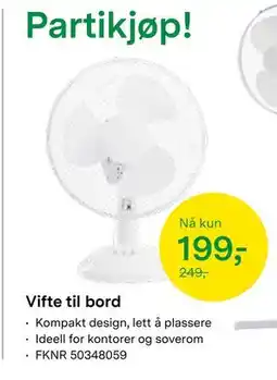 Felleskjøpet Vifte til bord tilbud