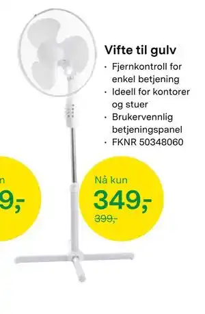 Felleskjøpet Vifte til gulv tilbud