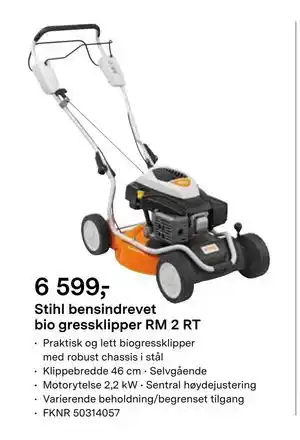 Felleskjøpet Stihl bensindrevet bio gressklipper RM 2 RT tilbud