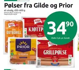 Joker Pølser fra Gilde og Prior tilbud