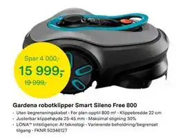 Felleskjøpet Gardena robotklipper Smart Sileno Free 800 tilbud