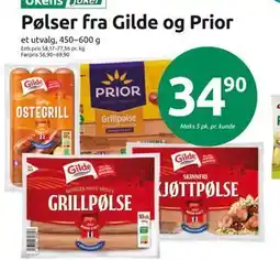 Joker Pølser fra Gilde og Prior tilbud