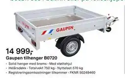 Felleskjøpet Gaupen tilhenger B0720 tilbud