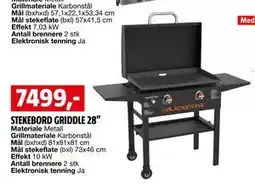 Bauhaus STEKEBORD GRIDDLE 28 tilbud