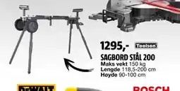 Bauhaus SAGBORD STÅL 200 tilbud
