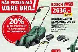 Bauhaus BATTERIGRESSKLIPPER EASYMOWER 32-200 18V tilbud