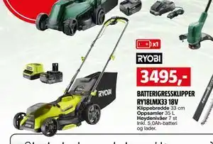 Bauhaus BATTERIGRESSKLIPPER RY18LMX33 18V tilbud